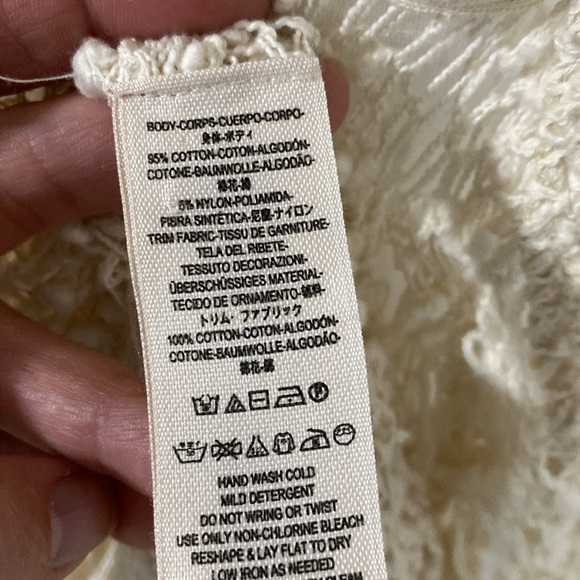 Free People Ivory Crochet Vest with Fringe and Hood - Picture 9 of 9